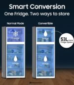 Samsung 256L 3-Star Convertible Frost Free Double Door Refrigerator (Black DOI) preodux.in