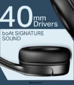 boAt Rockerz 411 Wireless Over-Ear Headphones, 40H Playtime, ENx Tech (Active Black) preodux.in
