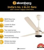 Atomberg Renesa Enzel 1200mm 5-Star BLDC Ceiling Fan with Remote (Seasand Ivory) preodux.in