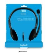 Logitech H111 Wired On-Ear Stereo Headphones with Mic (Black) preodux.in