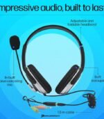 HP B4B09PA Wired On-Ear Headphones with Noise Cancelling Mic (Foldable) preodux.in