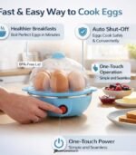 Smart Deal Hub Electric Egg Boiler - 7 Egg Capacity Transparent Lid (Blue) preodux.in