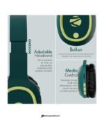ZEBRONICS Zeb-Thunder, True 60Hr Backup, BT v6.0, Gaming Mode, ENC, AUX, mSD, Dual Pairing Bluetooth & Wired Headset (Teal Green, On the Ear) preodux.in