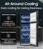 Samsung 256L 3-Star Convertible Frost Free Double Door Refrigerator (Black DOI) preodux.in