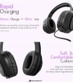 Zebronics Thunder Neo Wireless Bluetooth Headphones, 50H Playback, ENC (Black) preodux.in
