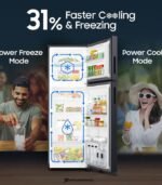 Samsung 256L 3-Star Convertible Frost Free Double Door Refrigerator (Black DOI) preodux.in